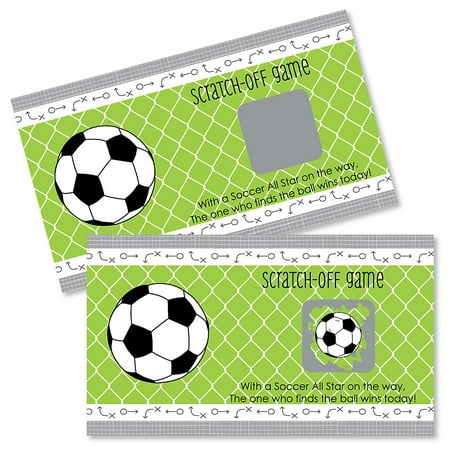 GOAAAL! - Soccer - Baby Shower or Birthday Party Game Scratch Off Cards - 22