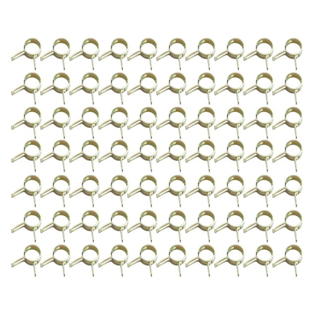 Unique Bargains 70pcs Fuel Line Hose Spring Clip Water Pipe Air Tube Clamp for Car 8MM