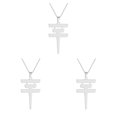 thumbnail image 4 of Guardoinrt Beaded Detail Tokyo Hotel Necklace Touch Of Glamour And Universal Style silver 3Set, 4 of 6
