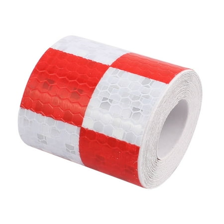3 Meter Reflective Tape - Red White Honeycomb Reflective Conspicuity Tape 5cm Width 3 Meters Length
