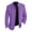 Purple, variant on ZsaeSM Stand Collar Suede Blazer for Men Vintage Button Down Long Sleeve Coat Cowboy Stylish Suit Jackets with Pockets Cyan L