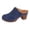 Blue, variant on Women's Mules,Women Platform Heeled Sandals Mules Clogs Summer Dress Round Toe Slipper Chunky High Heel Non Slip Fashion Solid Color Breathable Walking Vacation Outdoor Shoes,Black,5.5