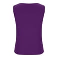 thumbnail image 5 of Penkiiy Womens Tank Tops Summer Wrap V Neck Sleeveless Blouse Trendy Pleated Tanks Vest Elegant Tunic Tee Shirt S Purple, 5 of 6