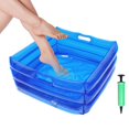 thumbnail image 2 of Portable Collapsible Swimming pool footbath Bath Inflatable Multifunctional Foot Wash Basin Beach Camping Home Blue Foot Bath C, 2 of 6