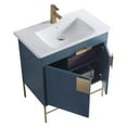 thumbnail image 4 of Fine Fixtures - Modern Blue 30" Bathroom Vanity Set, Chrome Hardware, Vitreous China Sink Top, 4 of 4