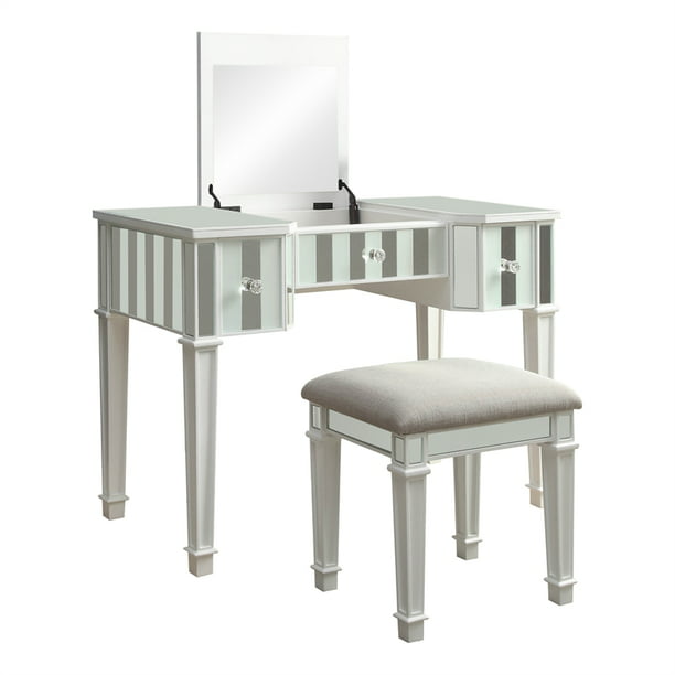 Furniture Of America Modaz Wood Flip, Hayworth Silver Vanity
