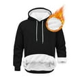 thumbnail image 5 of Kctiaxy Hoodie Men Fleece Casual Hooded PulLover Tops Solid Color Long Sleeve Sweatshirts with Multiple Pockets, 5 of 8