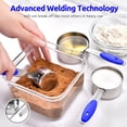 thumbnail image 6 of U-Taste 18/8 Stainless Steel Measuring Cups and Spoons Set: 10-Piece Metal Stacking Measure Set for Baking Cooking with Strengthened Welds (Blue), 6 of 11