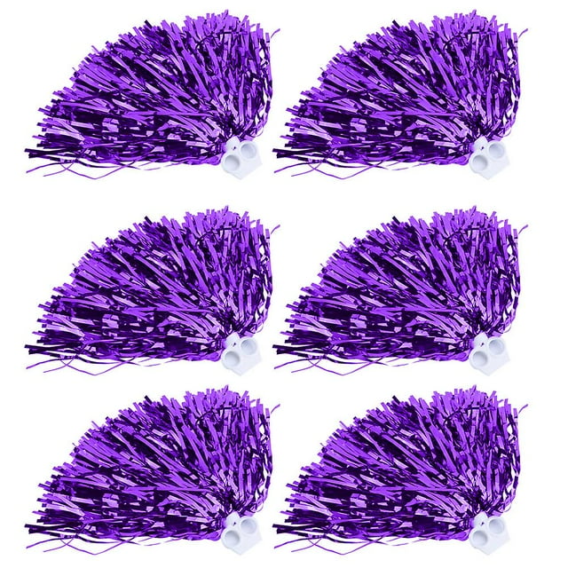 Pompons de pom-pom girl tendance, accessoires de danse pour fêtes sportives (violet)