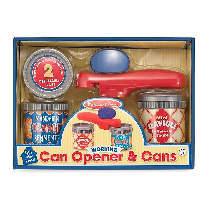 Melissa & Doug Can Opener and 2 Resealable Cans Play Kitchen Accessories Melissa & Doug Can Opener and 2 Resealable Cans Play Kitchen Accessories