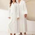 thumbnail image 4 of SwiftWear Soft Warm Fleece Robe Mens and Womens Fuzzy Robe 1 Piece Unisex Plush Long Bathrobe Shawl Collar Nightgown, 4 of 6