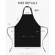 thumbnail image 3 of Syntus Delantal De Chef Para Hombres Y Mujeres Delantal De Cocina Con Bolsillos Delantales Con Pechera Ajustables Resistente Al Agua, Al Aceite Y A Las Manchas, 1 Paquete Negro, 3 of 5
