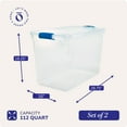 thumbnail image 4 of Homz Conteneur de Rangement 112 Pintes 2 Pcs avec Conteneur de Rangement 66 Pintes 2 Pcs, 4 of 10