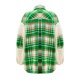 thumbnail image 4 of Chaqueta Gibobby de cuadros en contraste para mujer de oveja engrosada invierno verde M, 4 of 5