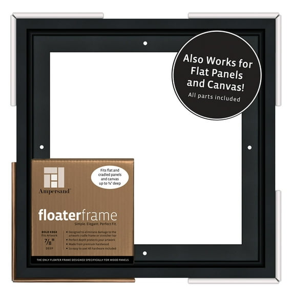 Ampersand Floaterframe - Bold, Black, 10" x 10", 7/8"