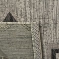 thumbnail image 6 of SAFAVIEH Courtyard Floella Geometric Indoor/Outdoor Area Rug, Grey/Black, 4' x 4' Square, 6 of 8