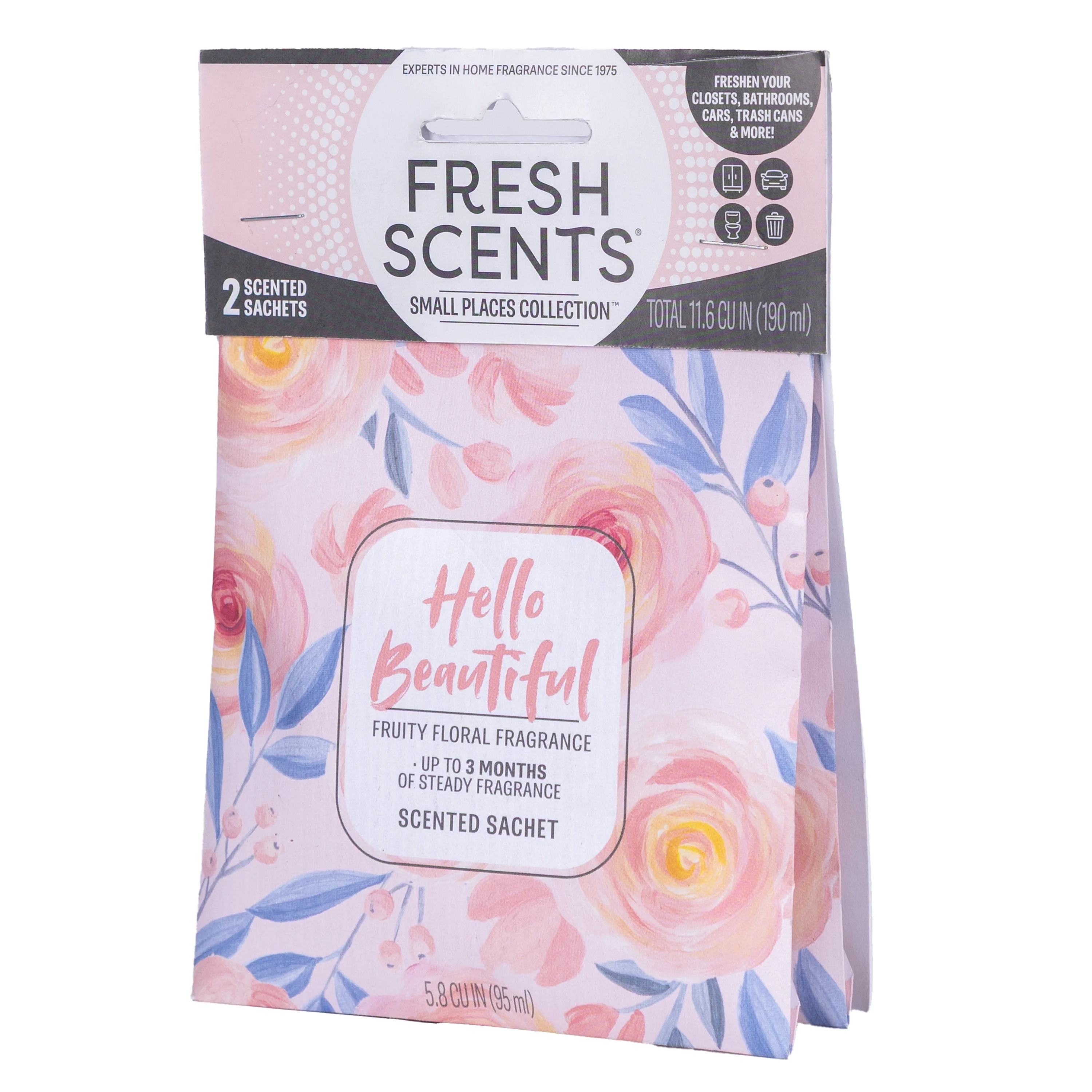 (2 pack) Hello Beautiful - Fresh Scents 2 Pack scented sachet - Small Places Collection