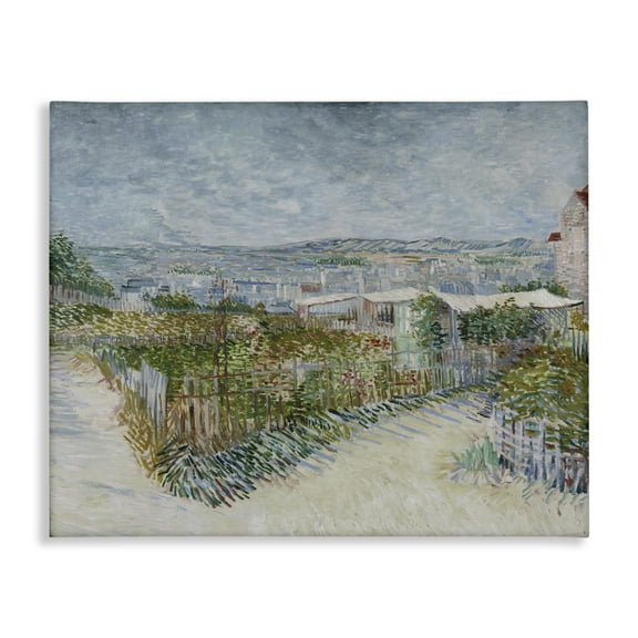 Stupell Industries Van Gogh Monmarte Landscape Landscape & Nature Painting Wrapped Canvas Art Print Wall Art, 20 x 16