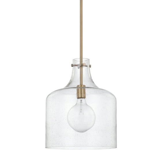 Capital Lighting 325712 1 Light 15" Tall Pendant - Brass