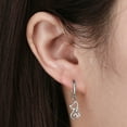 thumbnail image 5 of Kitty Cat Hook Dangle Earrings for Women Sterling Silver Ginger Lyne Collection, 5 of 6