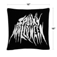 thumbnail image 2 of White Spooky Metal Halloween By Abc 16 X 16 Decorative Throw Pillow, 2 of 4