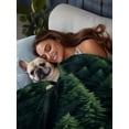 thumbnail image 3 of Green Forest Flat Sheet Only Twin Size, Soft Breathable Bed Top Sheets for Mattress, Modern Pine Trees Mysterious Art Luxury Bedding Flat Sheets for Home Hotel Bedroom Bed Protection, 3 of 9
