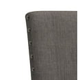 thumbnail image 4 of Weston Home Kirk Nailhead Accent Parson Linen Dining Chair, Set of 2, Charcoal, 4 of 7