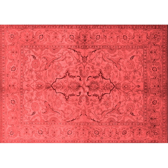 Ahgly Company Indoor Rectangle Oriental Red Traditional Area Rugs, 5' x 7'
