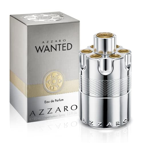 Azzaro Wanted Eau de Parfum, Eau de Cologne pour Hommes, Parfum pour Hommes, Notes Boisées Aromatiques et Épicées, 100 ml