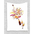 thumbnail image 1 of Champagne Tapestry, Colorful Champagne Splash Design with Bubbles Filled Glasses Celebration Theme, Wall Hanging for Bedroom Living Room Dorm Decor, 40W X 60L Inches, Multicolor, by Ambesonne, 1 of 2