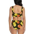 thumbnail image 3 of Daiia Orange Lemon Women's Bikini Set Two Piece Swimsuit High Waisted Bikini Adjustable Straps Bikini Perfect for Beach, Pool, and Summer Vacation-Medium, 3 of 9