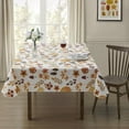 thumbnail image 5 of Serafina Home Fall Autumn Flannel Back Vinyl Tablecloth, 52" x 70", Traditional, Pumpkins and Leaves, Multicolor Leaf, 5 of 7