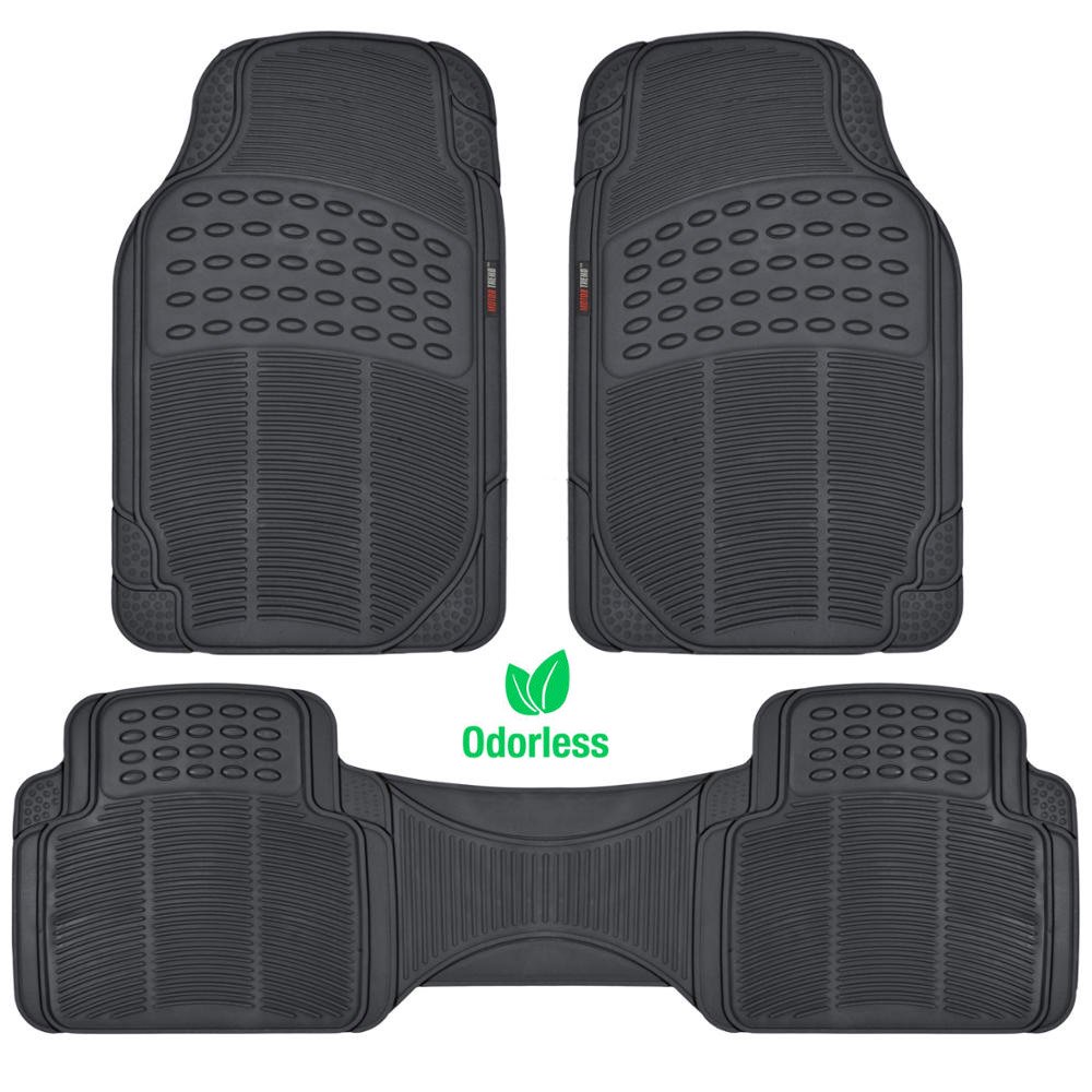 Motor Trend 100 Odorless Car Rubber Floor Mats All Extreme Weather