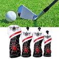 thumbnail image 4 of LOVIVER 4pcs Golf cover PU Golf Club Head Covers Waterproof Driver Club, 4 of 8