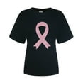thumbnail image 3 of LUOGENLI Chemises pour Femme pour Femmes Mode Décontractée Ruban Imprimé Promotionnel International Mois Manches Courtes Col Rond T-Shirt Haut T-shirts pour Femmes T-shirts Graphiques Tees Vintage Fête de la Saint-Patrick Noir G, 3 of 3