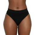 thumbnail image 3 of The Period Company. Sporty Stretch Thong, Period Underwear for Light Flows, Black, M, 3 of 13