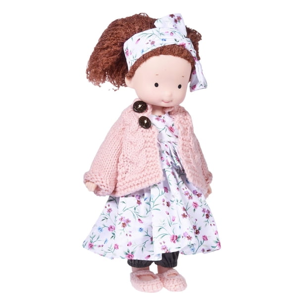Muñeca de peluche de niña hecha a mano, linda muñeca de niña, juguete de peluche, regalo de cumpleaños de Navidad para niños