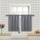 thumbnail image 4 of Cortinas cortas elegantes para cocina y baño, juego de 2 paneles de poliéster gris para ventanas sobre lavabos, cortinas opacas que ahorran energía y brindan privacidad, revestimiento resistente al, 4 of 5