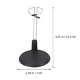 thumbnail image 2 of SWETRACE 3 Pcs Support de Poupées en PVC Noir avec Clip Réglable et Base Solide pour Exposition et Rangement, 2 of 8