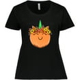 thumbnail image 3 of Inktastic Pumpkin Unicorn for Halloween and Thanksgiving Women's Plus Size T-Shirt, 3 of 5