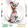 thumbnail image 3 of Juego de servilletas de tela Urban Villa para Navidad, 12 unidades, 100% algodón, 3 of 9