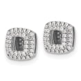 thumbnail image 2 of Auriga 14k White Gold Diamond Square Earring Jackets for Women, 2 of 3