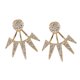 thumbnail image 5 of Pendientes de chaqueta de cuernos de cristal para mujer, pendientes góticos punk, joyería , dorado Hugo Pendientes Chaqueta, 5 of 10