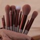 thumbnail image 1 of Xiao Hua Juego de 13 brochas de maquillaje para viaje, incluye bolsa de almacenamiento (morado)., 1 of 4