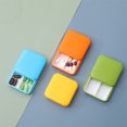 thumbnail image 4 of Mini Pill Case Holder 2 Multi-purpose Dust Grids Daily Pills Storage Box Portable Travel Containers Dispenser Household for Purse Handbag Orange, 4 of 7