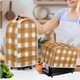 thumbnail image 2 of Renewold 4 Slice Thanksgiving Toaster Cover Blender Cover Set of 2 White Yellow Buffalo Grid Kitchen Appliance Cover Fall Wide Slot Toaster Oven Covers Soy Milk Maker Covers, 2 of 6