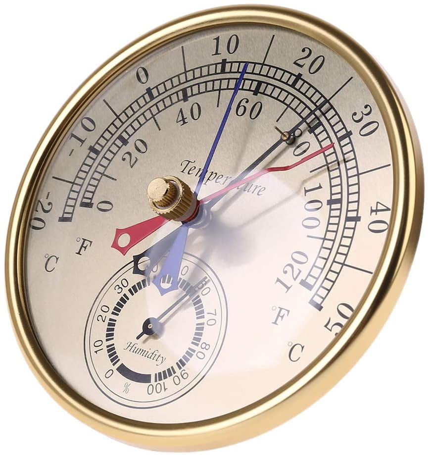 Min Max Thermometer Hygrometer Wall Mount Hanging Analog Temperature Humidity 