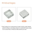 thumbnail image 4 of Uxcell Mosaic Tiles Glass Tiles 1 x 1cm for DIY Crafts, 100Pack(100g,Silver Tone), 4 of 6