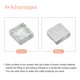 thumbnail image 4 of Azulejos de vidrio Unique Bargains 1 x 1cm 50uds Tono Plateado, 4 of 7