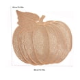 thumbnail image 3 of Clearence! Pumpkin Design Placemats Embroidered Fabric Table Mats Autumn Fall Harvest Thanksgiving Halloween Decoration Holiday Dining Room Kitchen Decor, 3 of 6
